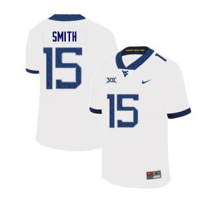 Men's West Virginia Mountaineers NCAA #15 Reese Smith White Authentic Nike Stitched College Football Jersey ZU15J78DS